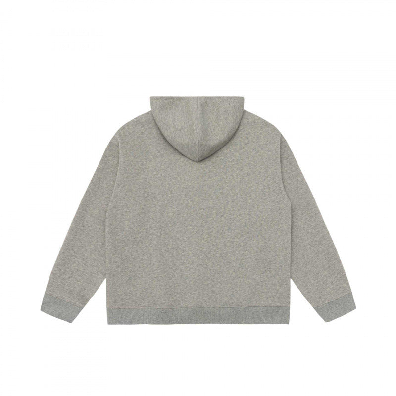 Unisex Kapuzen-Halbzip-Sweatshirt mit Kängurutasche und Rippbündchen Drune