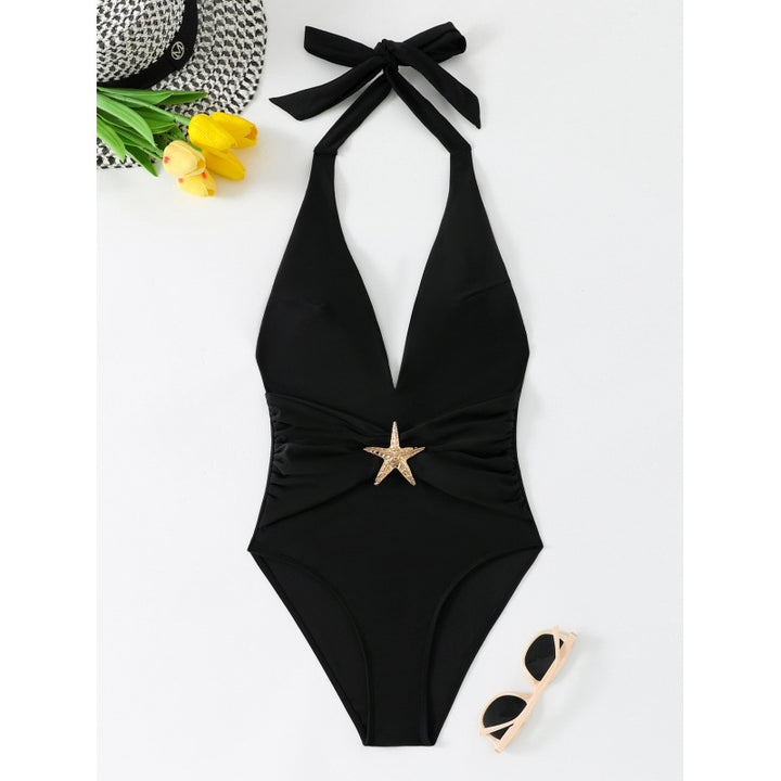 Damen Eleganter Monokini mit bindbarem Halterneck Drune