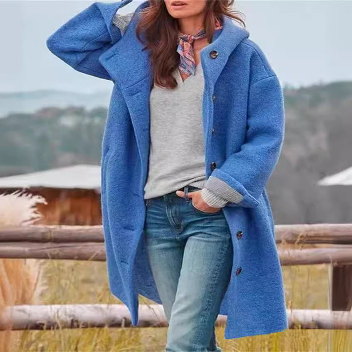 Damen Oversize-mantel mit praktischen Taschen Drune