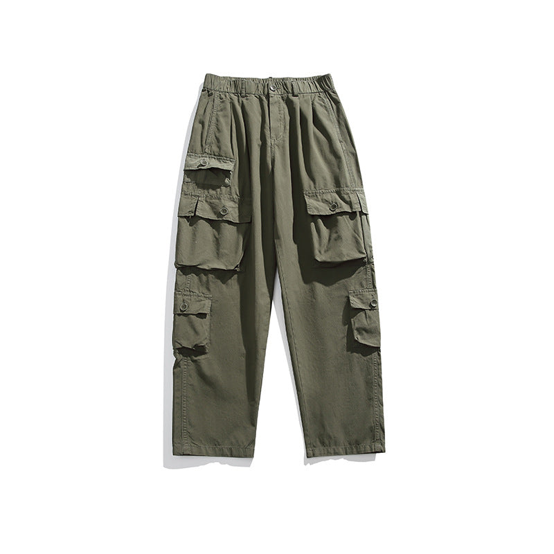 Herren Leichte Relaxed-Cargo-Hose mit elastischem Bund und Mehrfachtaschen Drune