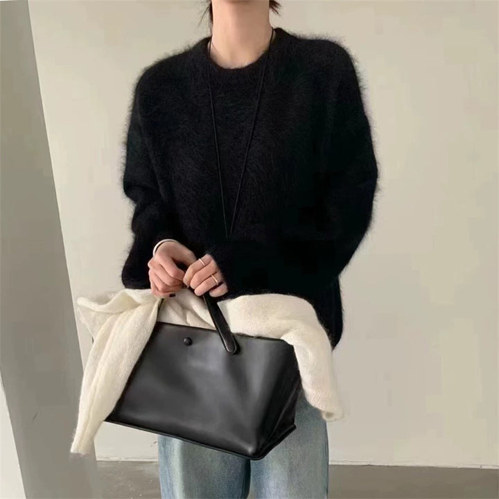 Damen Flauschiger Pullover mit oversized Schnitt aus Mohair-Wolle Drune