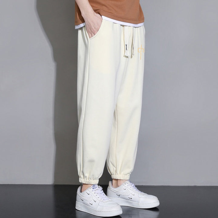 Herren Locker sitzende Sweatpant mit Kordelzug, elastischen Saumbündchen und Eingrifftaschen Drune
