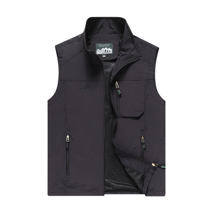 Herren Leichte Multifunktions-Softshellweste mit atmungsaktivem Mesh-Innenfutter und Reißverschlusstaschen Drune