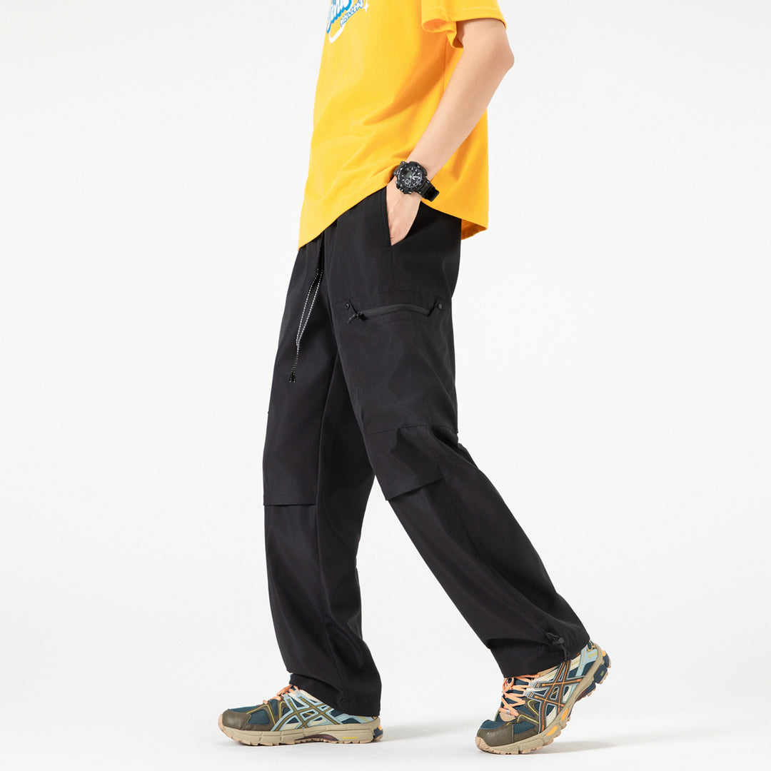 Damen Weite Utility-Cargohose mit verstellbarem Beinabschluss und Multifachtaschen Drune