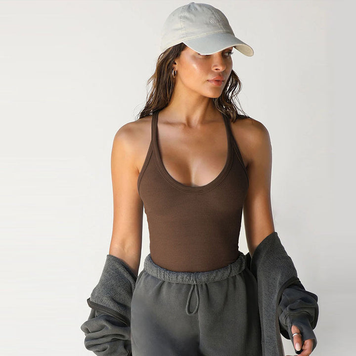 Damen Sportliches Stretch-Top mit schlanker Passform Drune