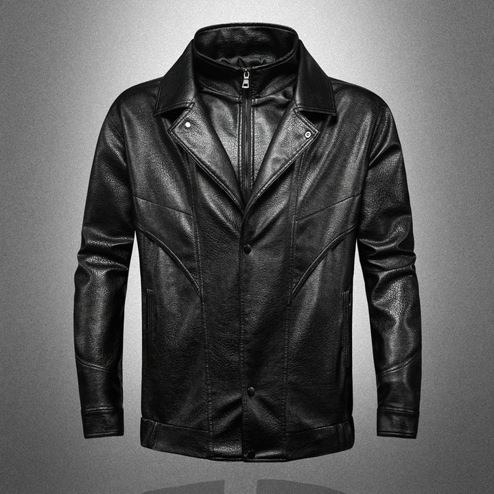 Herren Elegante und Hochwertige Kunstlederjacke Drune
