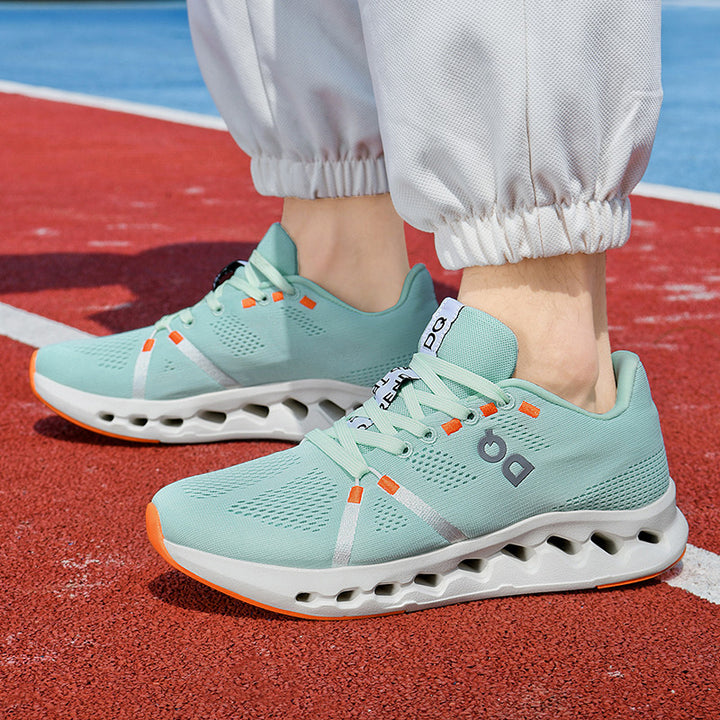 Damen Luftige Roadrunning-Sneaker mit gelochter Hohlkammer-Sohle und atmungsaktivem Strickoberteil Drune