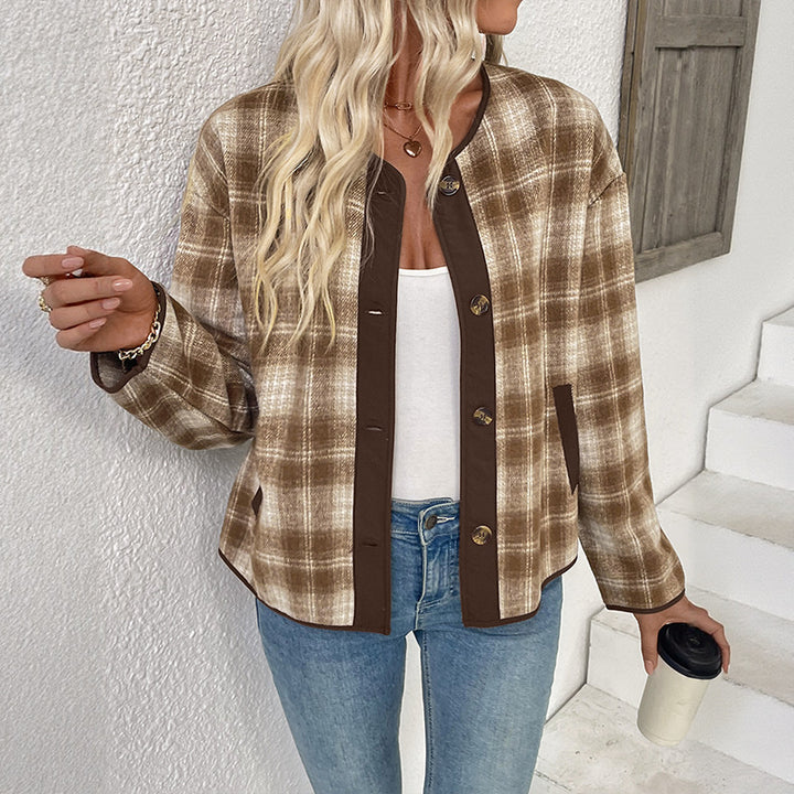 Damen Fleecejacke im karomuster Drune