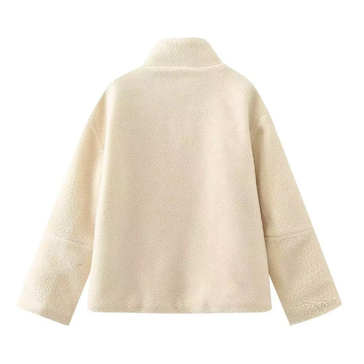 Damen Fleecejacke mit hohem Kragen und Reißverschluss Drune
