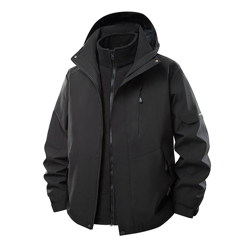 Herren Multifunktionale Winterjacke mit abnehmbarer Kapuze Drune