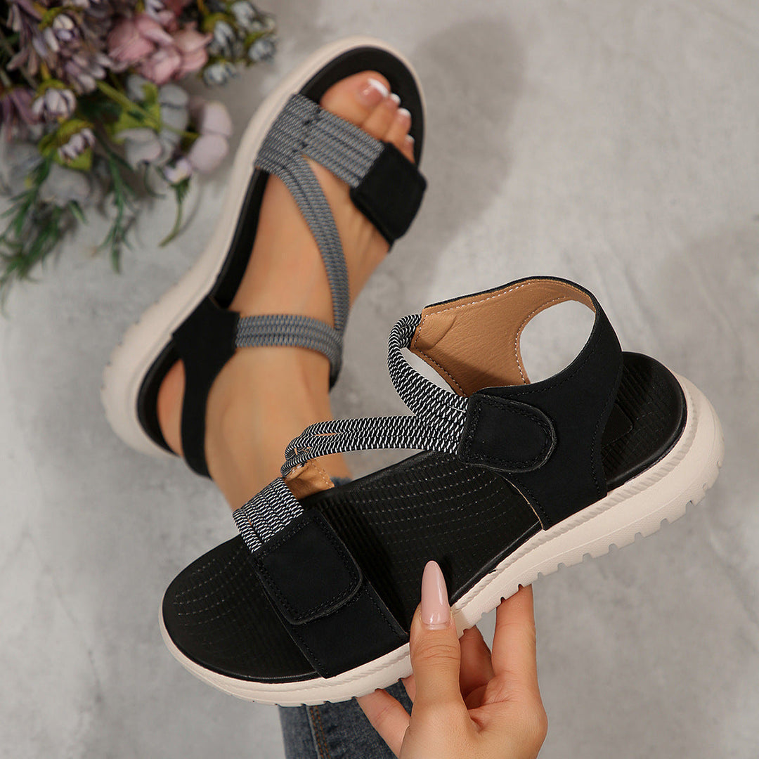 Damen Komfortable Freizeitsandalen mit verstellbarem Riemendesign Drune