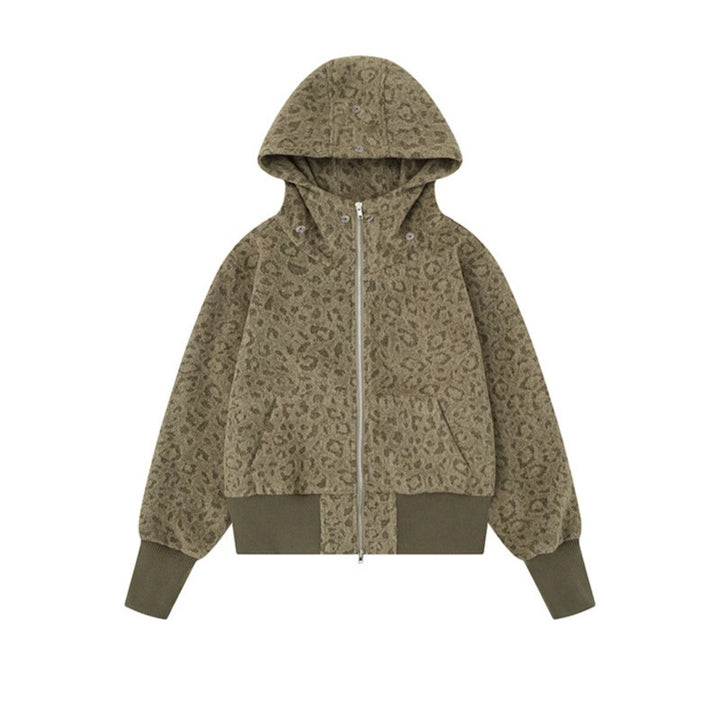 Damen Teddy-Fleece Bomberjacke mit Kapuze und Kunstfellbesatz Drune