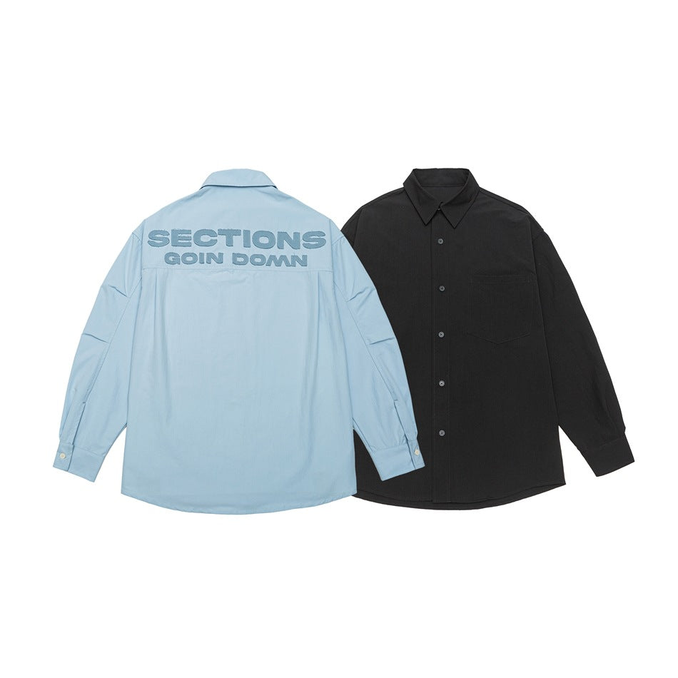 Unisex Kariertes Overshirt im Patchwork-Look mit Brusttasche Drune