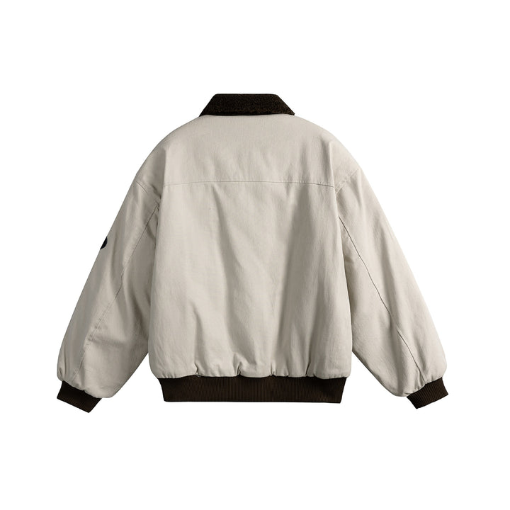 Unisex Boxy‑Bomberjacke mit Teddykragen, Cordoptik und Utility‑Taschen Drune