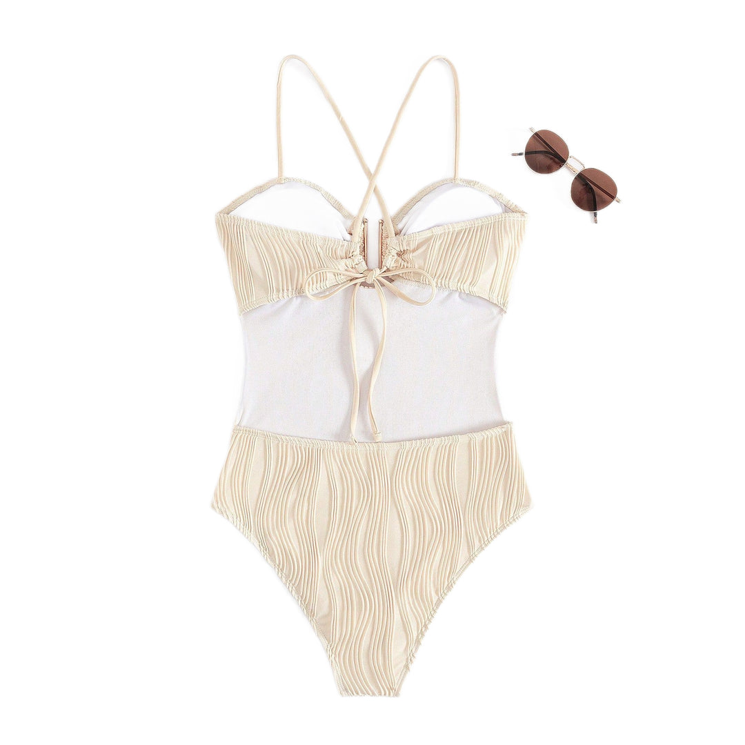 Damen Eleganter Badeanzug mit gerafften Details Drune