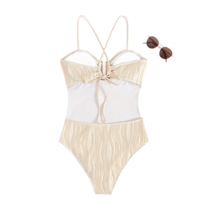 Damen Eleganter Badeanzug mit gerafften Details Drune