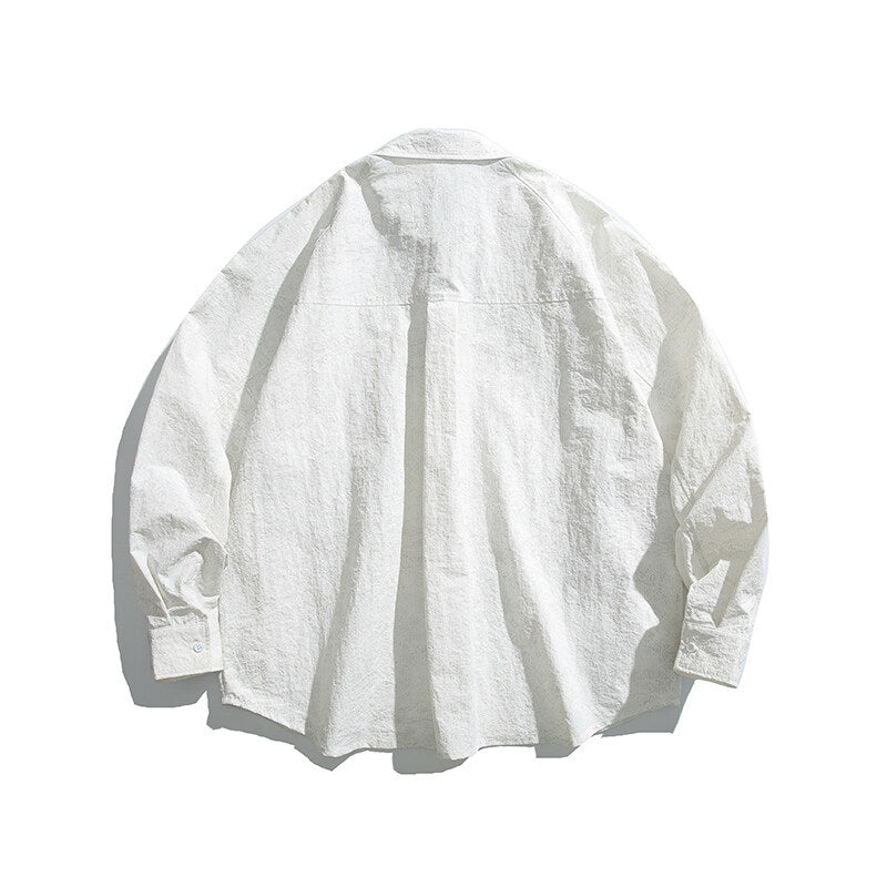 Unisex Boxy-Overshirt-Jacke mit D-Ring und verdeckter Brusttasche Drune