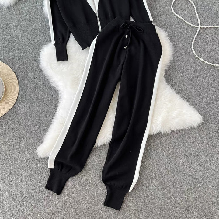 Damen sportliches High-Quality Lounge-Set mit Reißverschluss Drune
