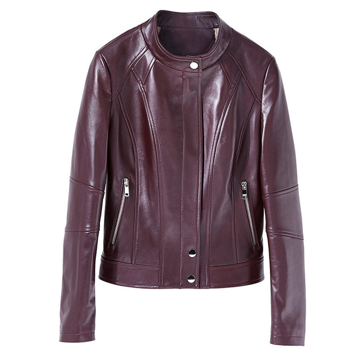 Damen Trendige Bikerjacke aus hochwertigem Leder Drune