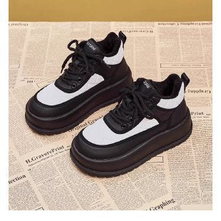 Damen Modische Plateau Sneakers mit Steppdesign Drune
