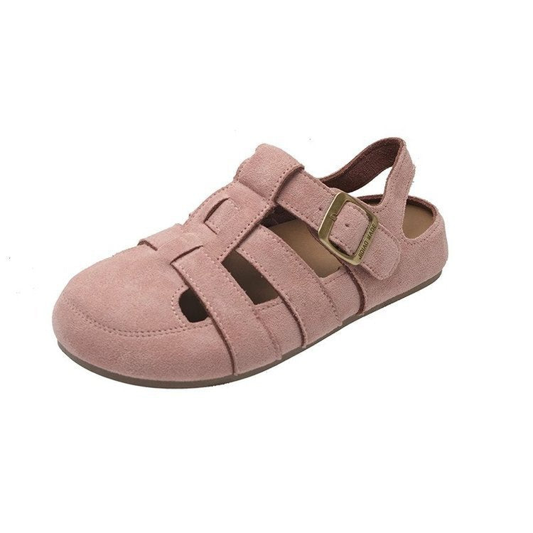 Damen Riemensandalen aus weichem Wildleder mit verstellbarem Riemendesign und rutschfester Sohle Drune