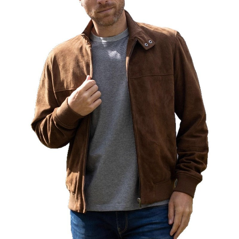 Herren hochwertige Wildlederjacke im modernen Schnitt Drune