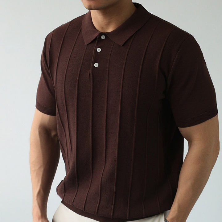 Herren Kurzarm Poloshirt mit Struktur Drune