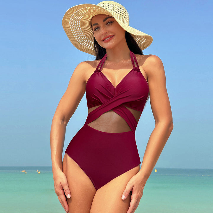 Damen Eleganter Badeanzug mit raffinierten Cut-Outs und verstellbaren Trägern Drune