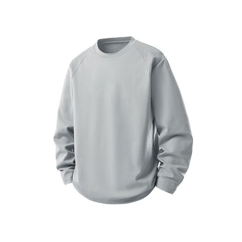 Herren Atmungsaktives Rundhals-Performance-Sweatshirt mit mikroperforierten Schulterpaneelen Drune