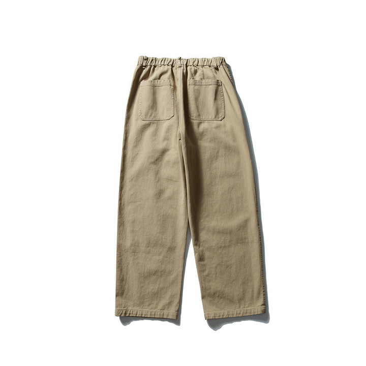 Herren weite Utility-Arbeitshose mit aufgesetzten Patch‑Taschen und elastischem Bund Drune