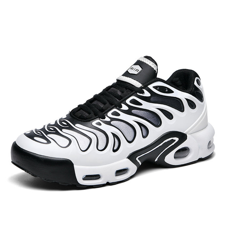 Herren futuristische Dämpfungs-Sneaker mit sichtbarer Luftkammer und strukturiertem Mesh-Overlay Drune