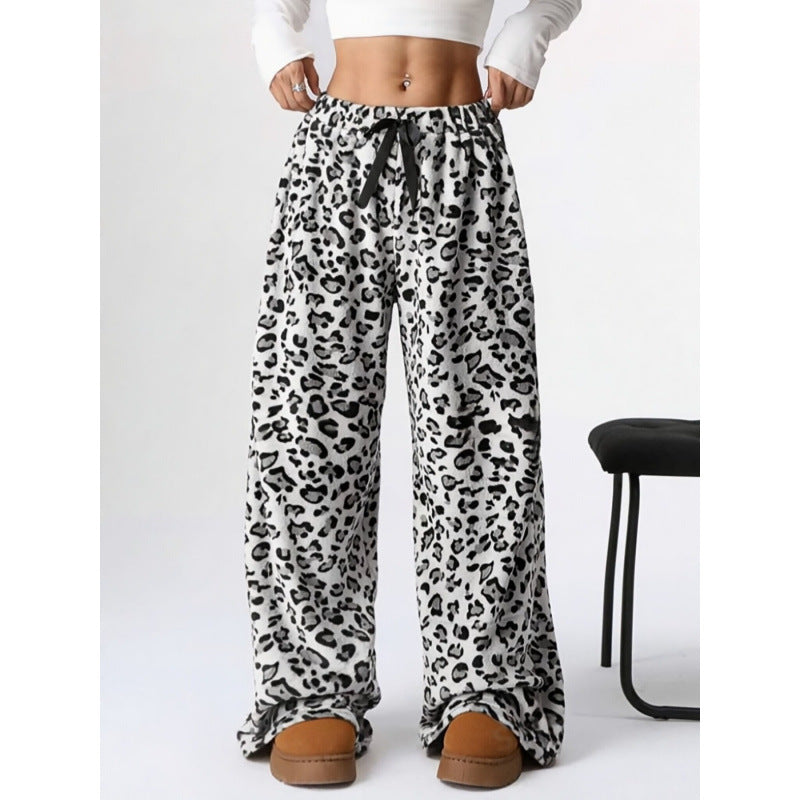 Damen Bequeme Hosen mit Leopardenmuster Drune