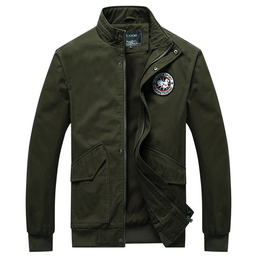 Herren Übergangsjacke im Field‑Bomber‑Mix mit Stehkragen und Multifunktions‑Pattentaschen Drune