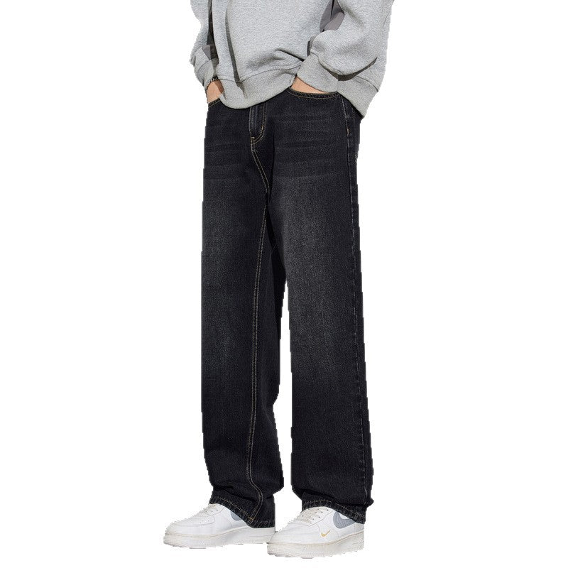 Herren Weite Denim-Jeans im Vintage-Look mit tiefer Leibhöhe und lässiger Passform Drune
