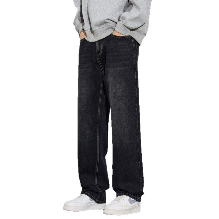 Herren Weite Denim-Jeans im Vintage-Look mit tiefer Leibhöhe und lässiger Passform Drune