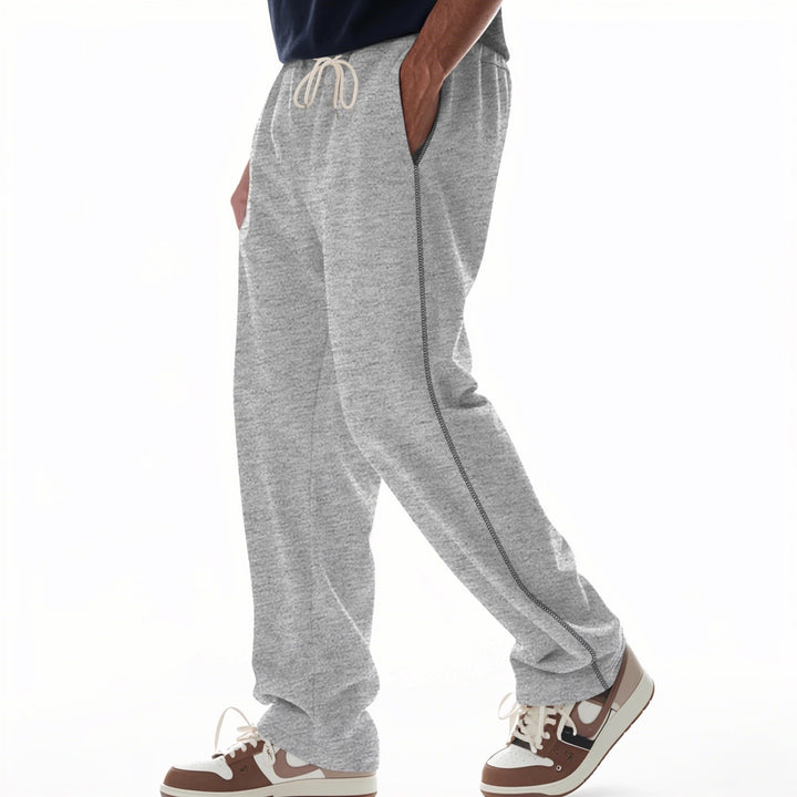 Herren nan Lässige Jogginghose mit Kordelzug und seitlichem Zierstreifen Drune
