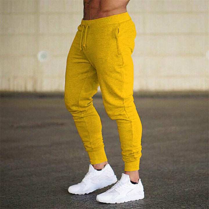 Herren nan eng zulaufende Jogginghose Baumwollmischung mit Bündchen und Kordelzug Drune