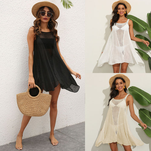 Damen lässiges Häkel-Strandkleid Drune