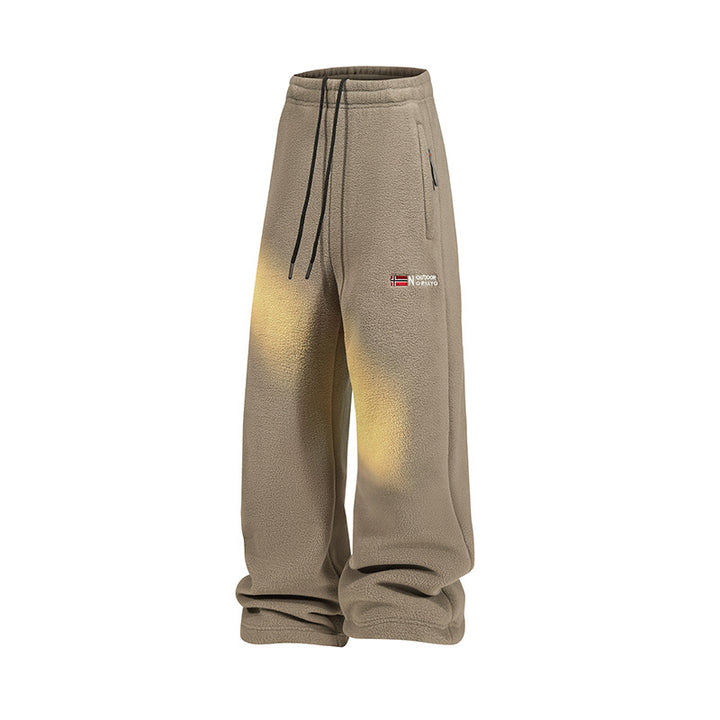 Damen Fleece-Hose mit elastischem Bund, Reißverschlusstaschen und Thermo-Innenfutter Drune