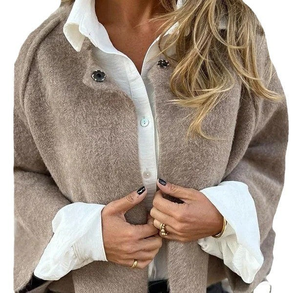 Damen kurz geschnittene Übergangsjacke mit stylischen Puffärmeln Drune