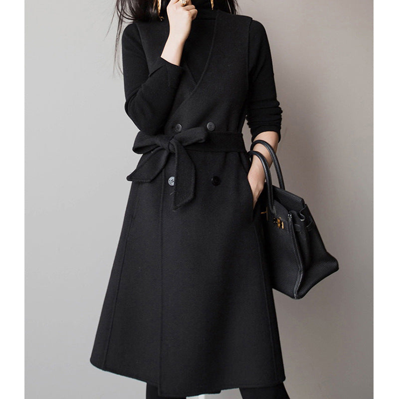 Damen Elegante Übergangsjacke mit Taillengürtel Drune