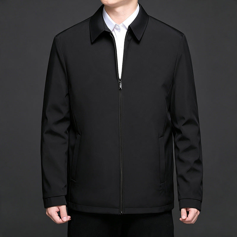 Herren leichte gesteppte Übergangsjacke mit innenliegendem Quiltfutter und klassischem Kragen Drune