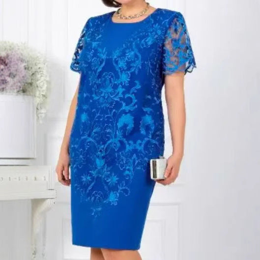 Damen Elegantes Kleid mit floraler Spitze Drune