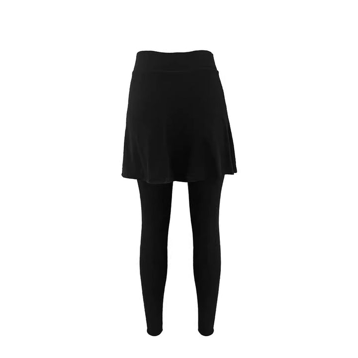 Damen High‑Waist Leggings mit angesetztem Rock‑Overlay Drune