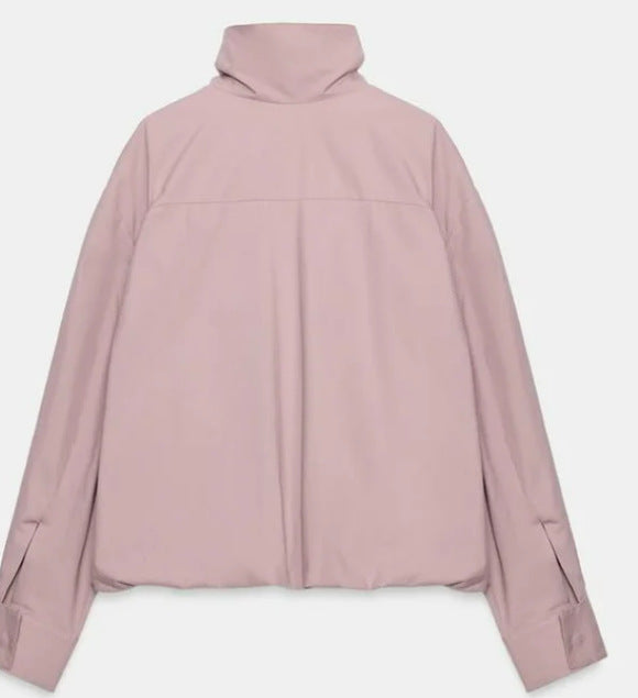 Damen Kurzweiter Blouson mit hohem Rollkragen und überlangen Manschetten Drune