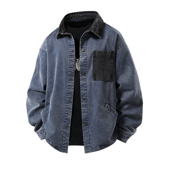 Herren Trendy Denim-Hemdjacke Drune