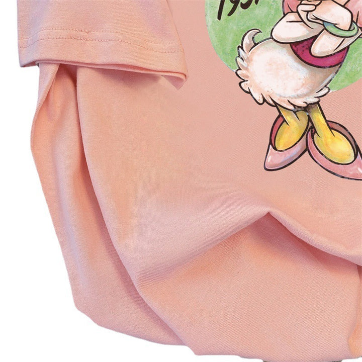 Damen T-Shirt mit kreativem Daisy Duck Druck Drune