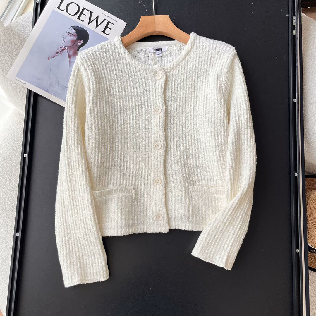 Damen Hübscher Strickcardigan mit strukturiertem Muster Drune