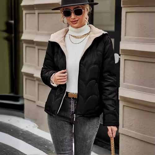 Damen platzsparende und warme Winterjacke Drune