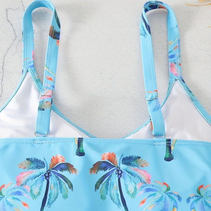 Damen Rüschen-Bikini-Top mit Shorts Drune